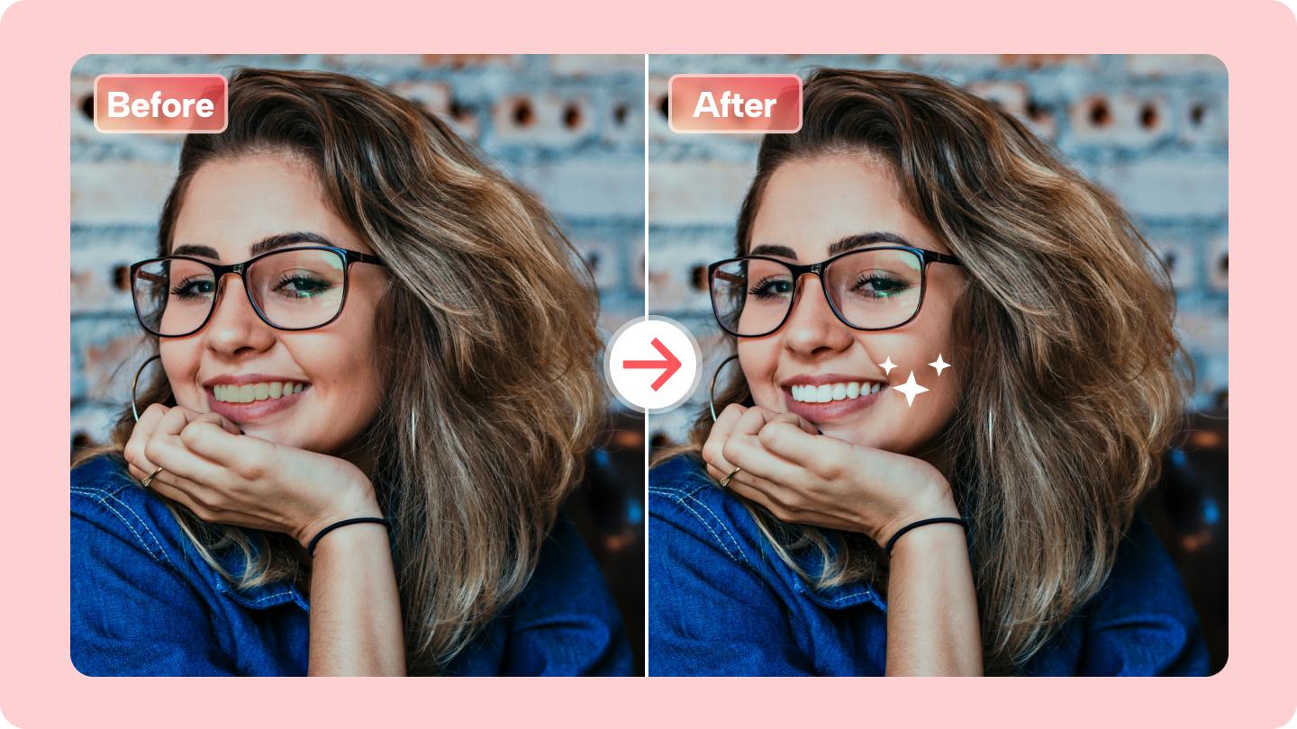 whiten teeth in photo