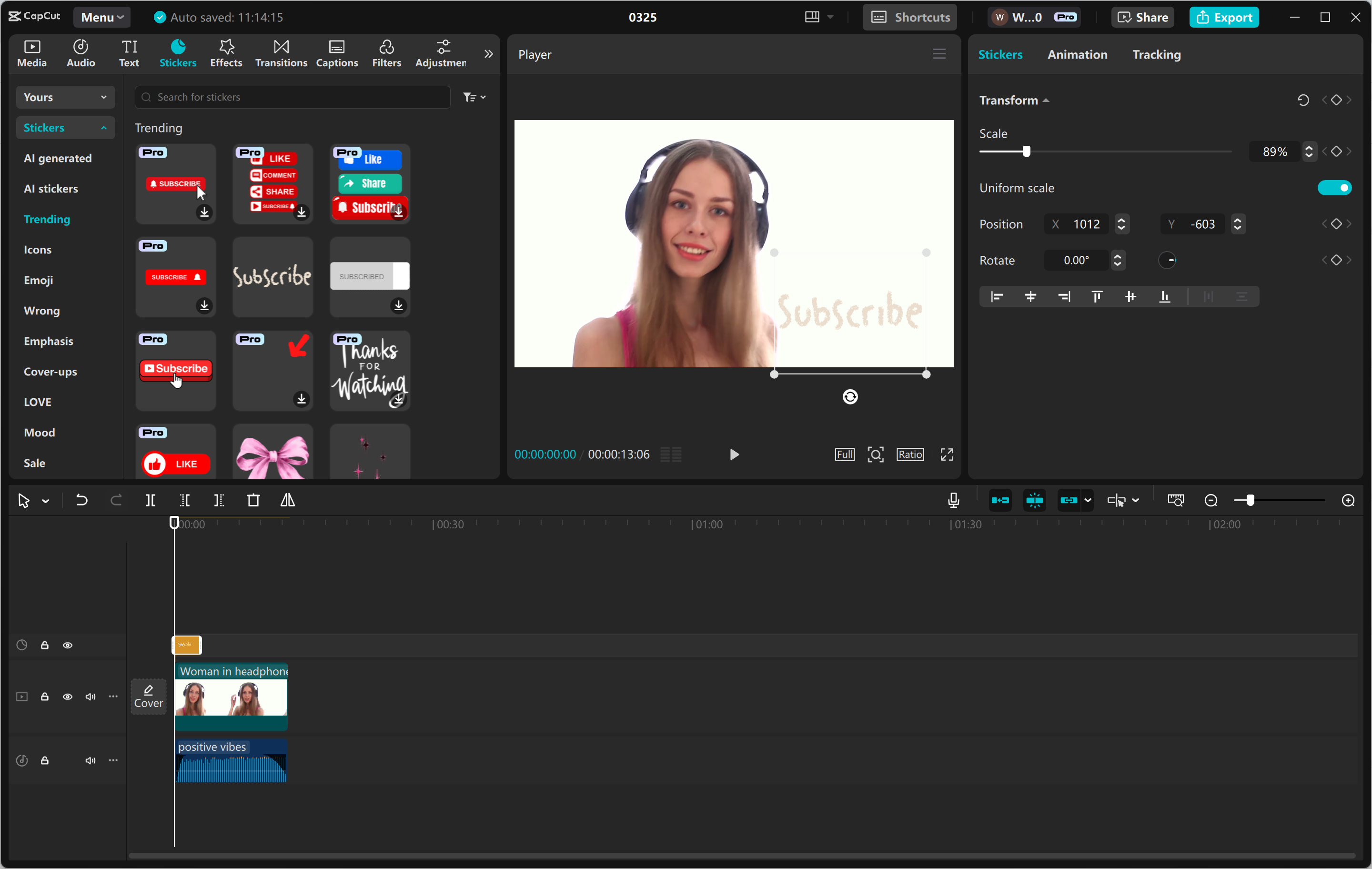 Bearbeitung von Instagram Reels für einen professionellen Look