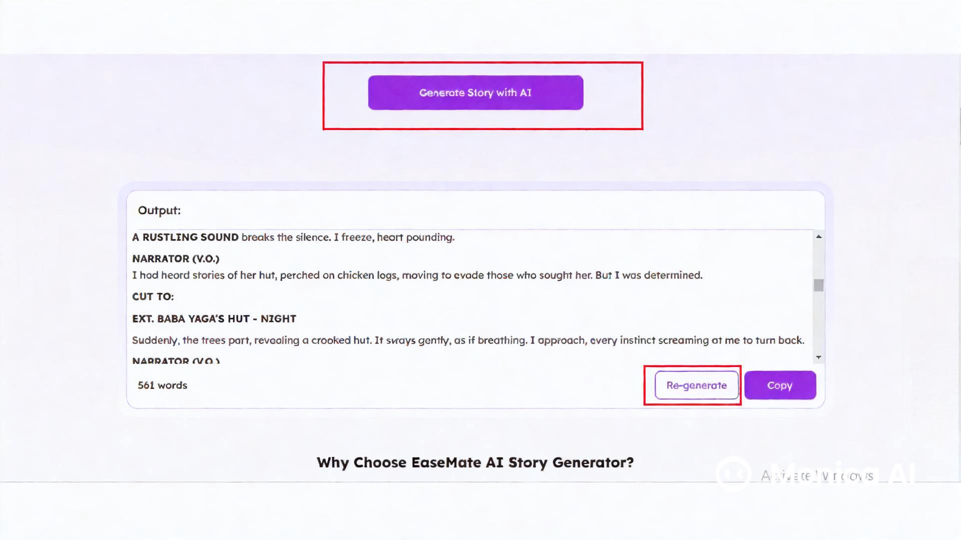 Generate and customize your story