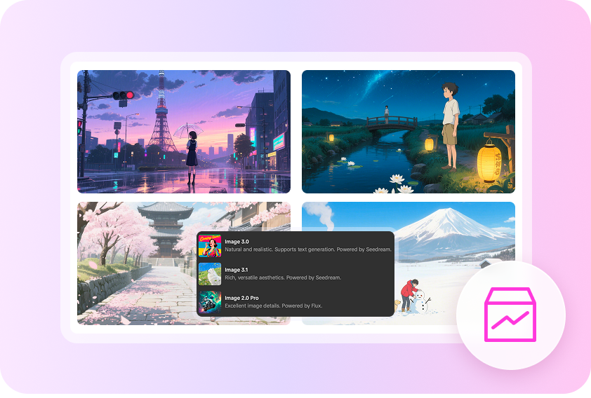 Dynamic results using  CapCut's anime image generator