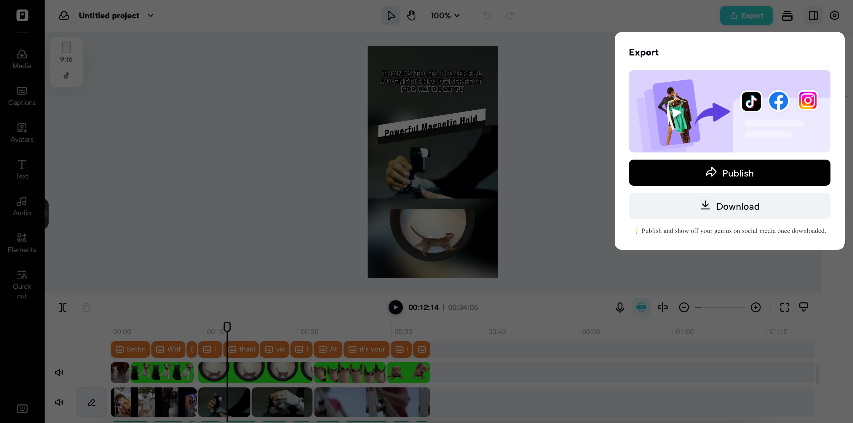 Export your video