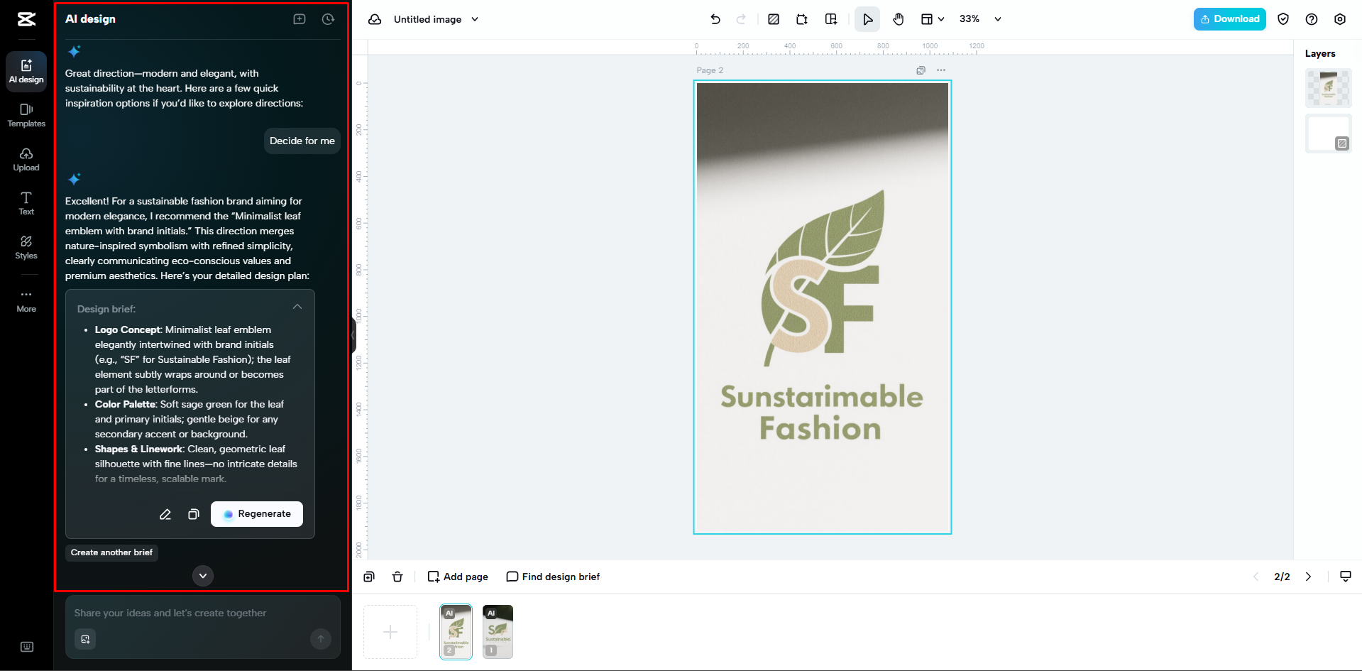 Editando a imagem com CapCut Web