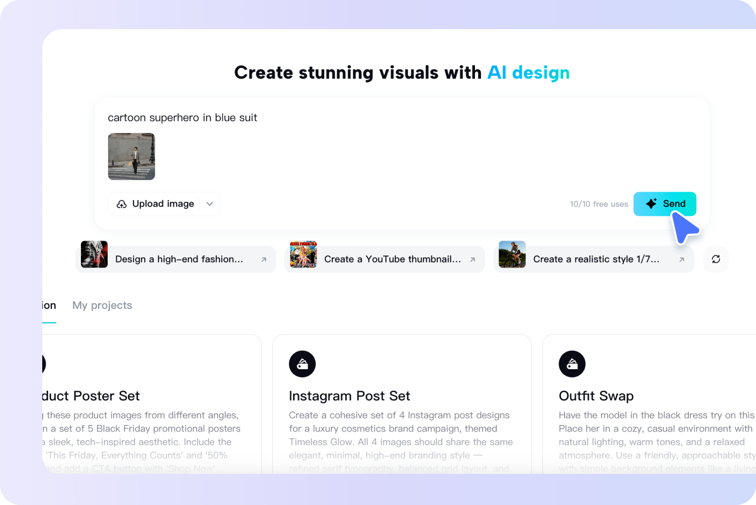 Enter prompt or upload reference