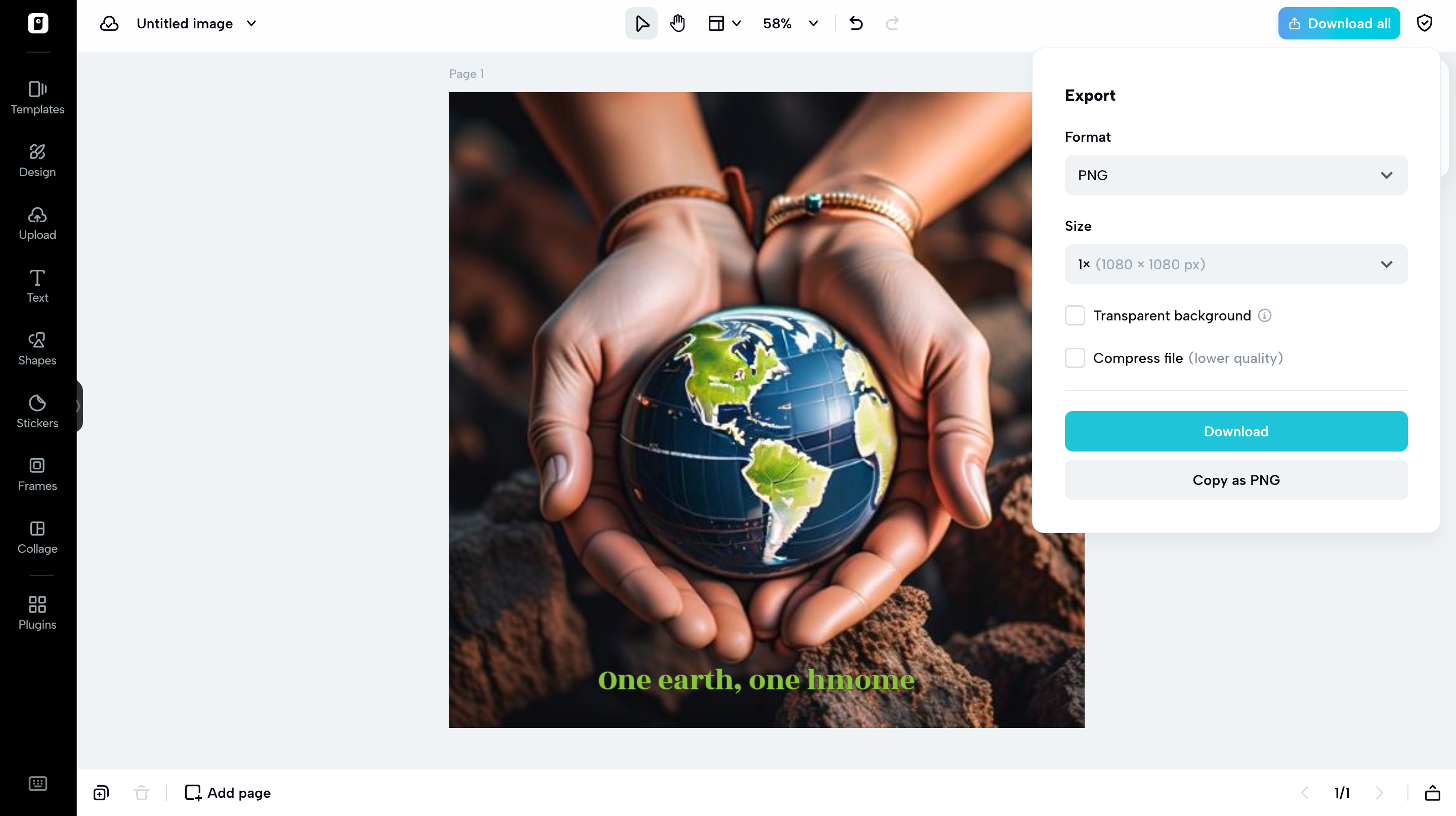 Exporting image