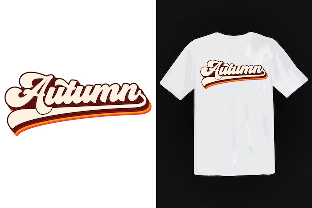T-Shirt-Markenlogo mit kräftigen Farben und modernem Stil