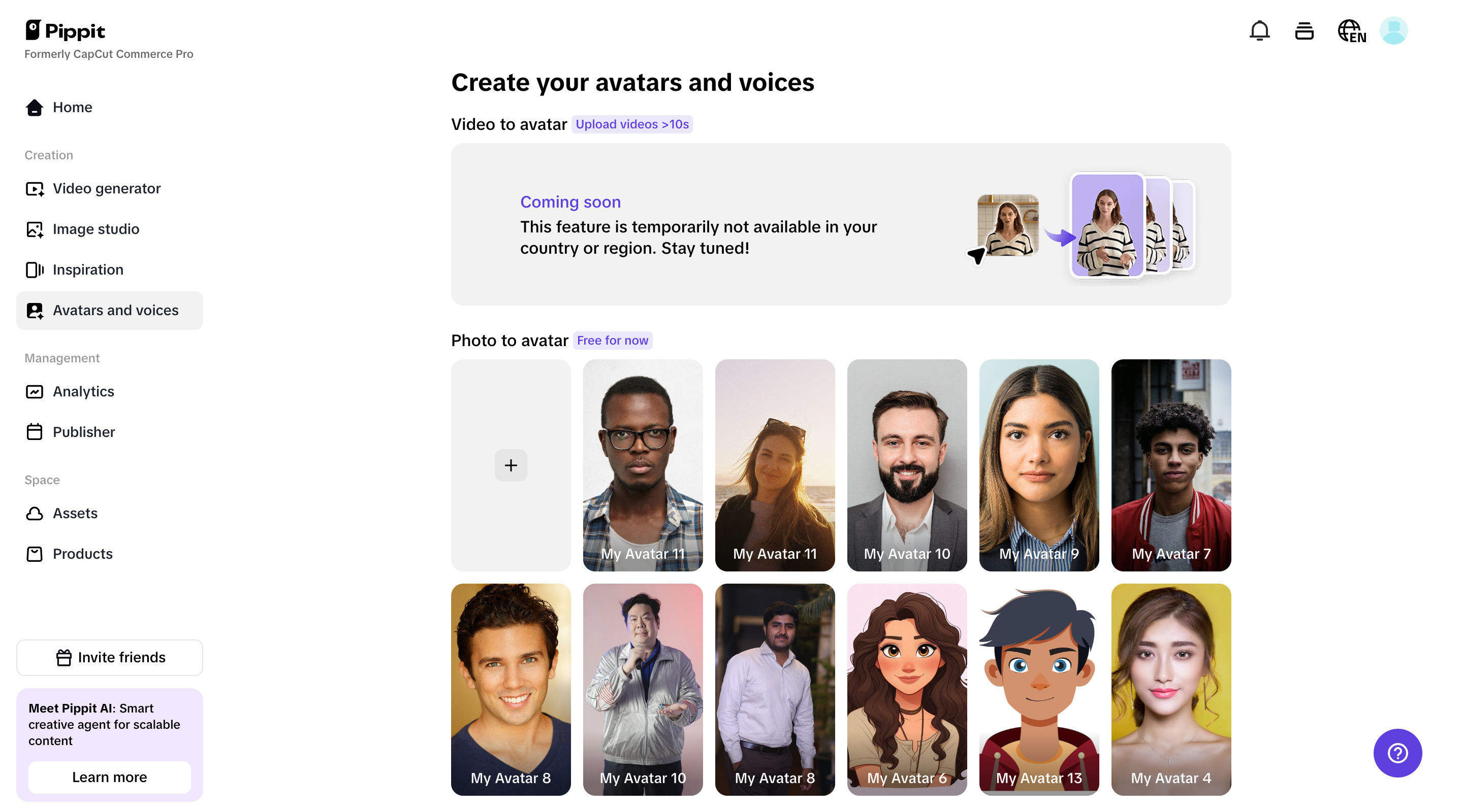 Avatar and voices generation