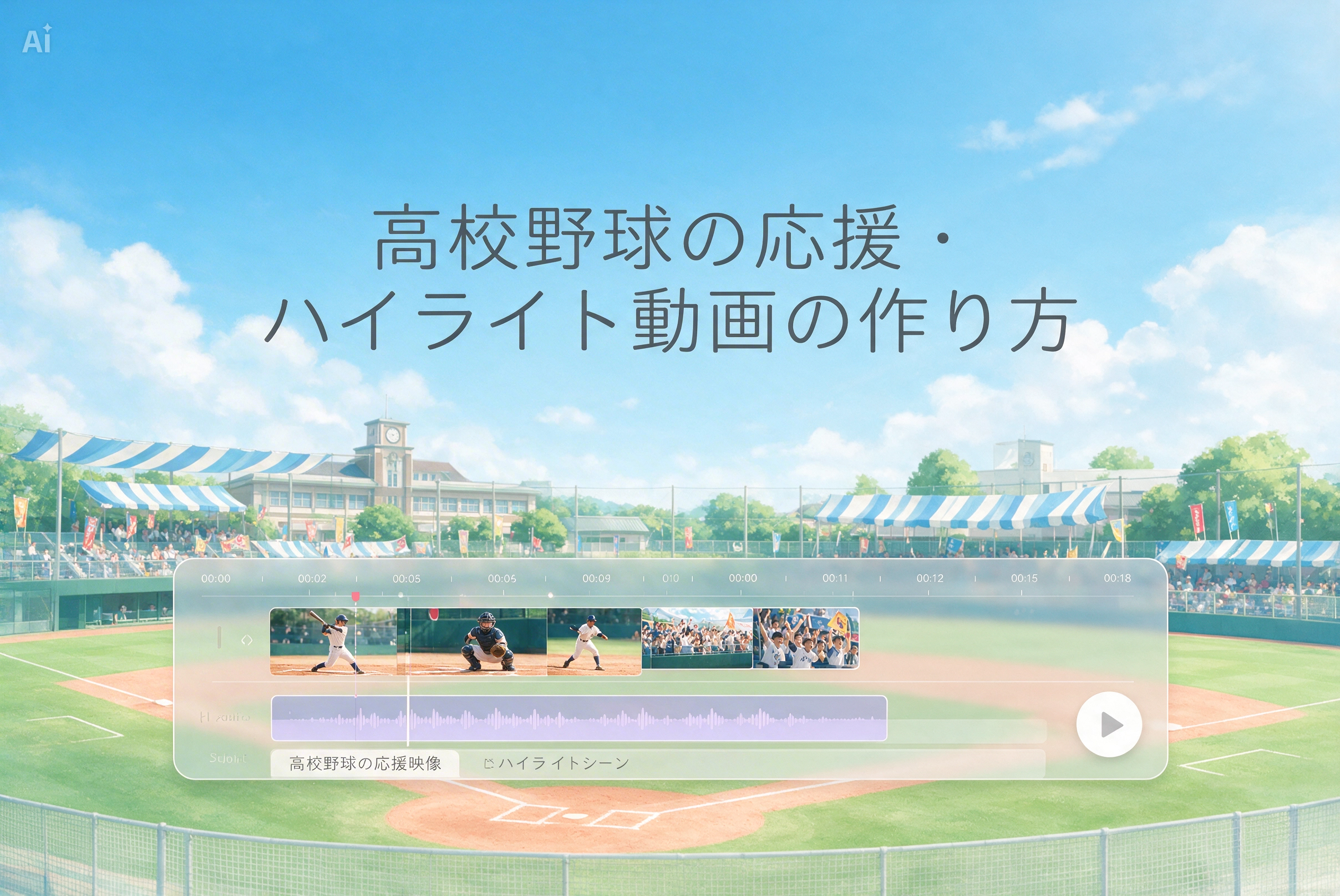 スポーツのハイライト編集やスロー演出を連想させるバナー