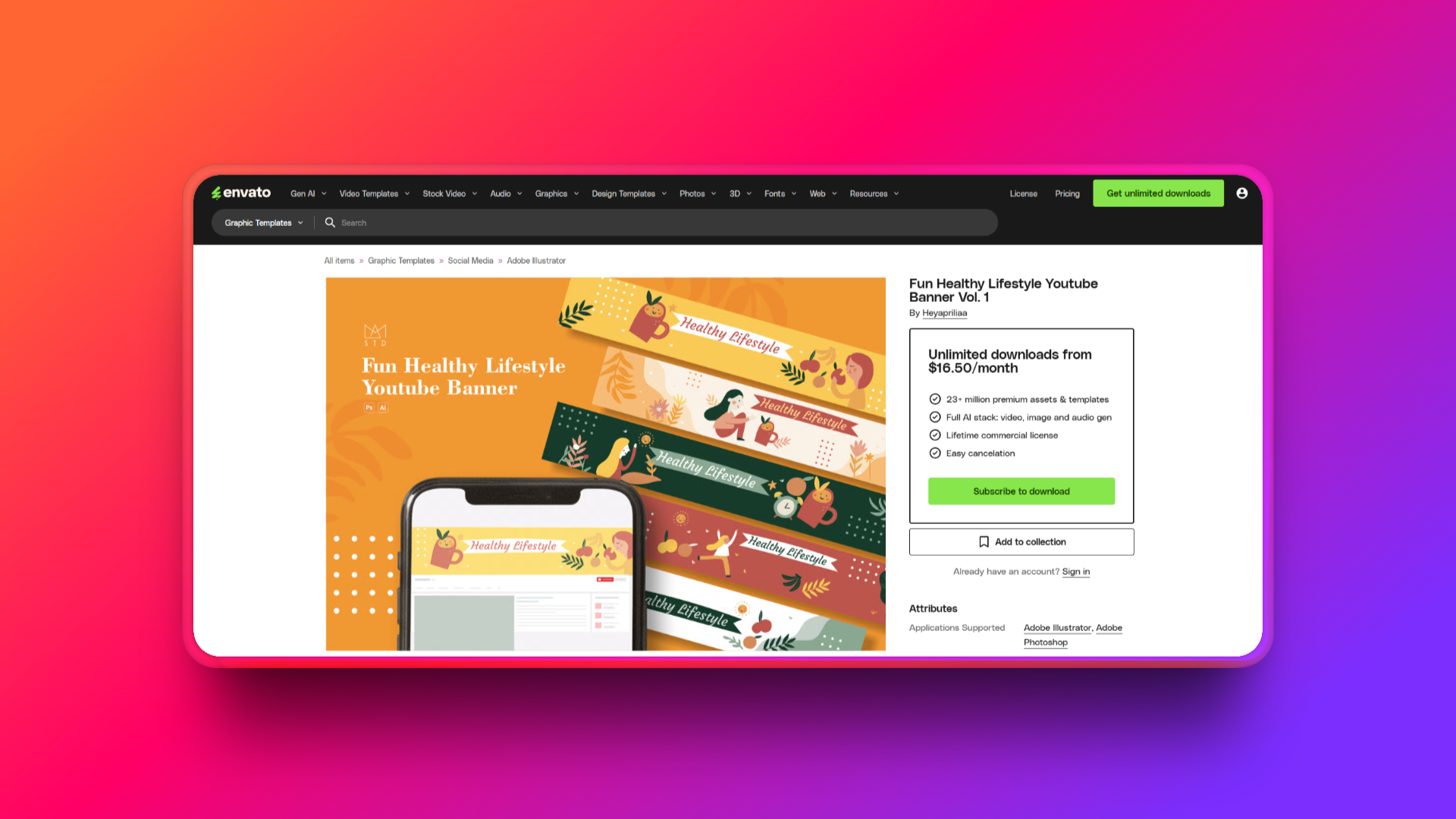 Find graphic templates to build your online branding