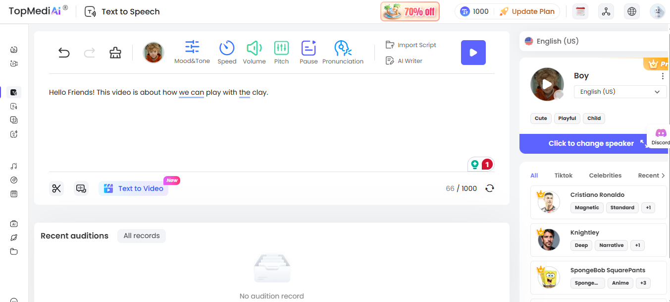 Topmediai - un cambiador de voz infantil ligero