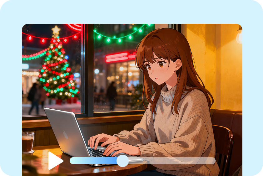Ajoutez des visuels d'arrière-plan lofi à vos vidéos et animations.