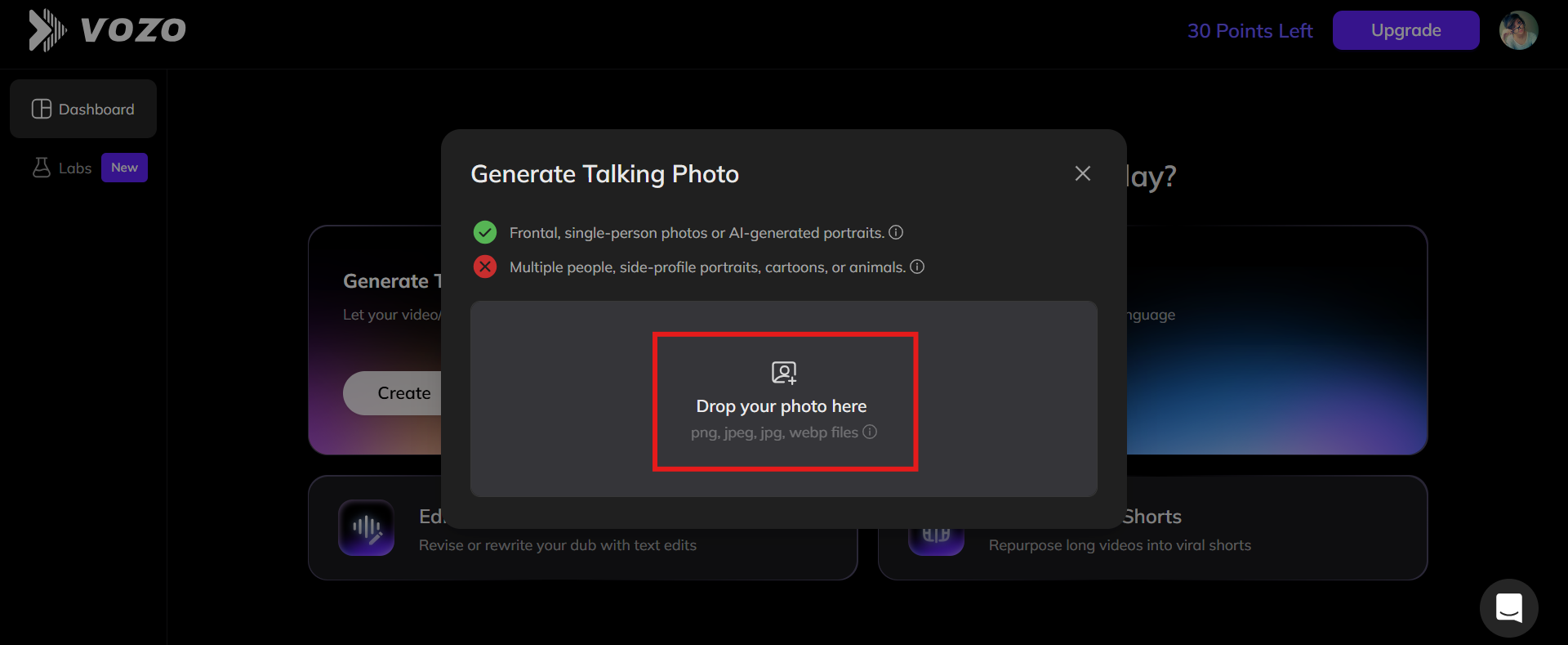 Upload an image