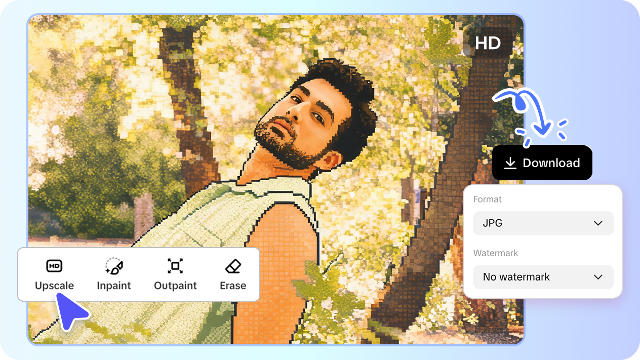 High-quality downloadable results