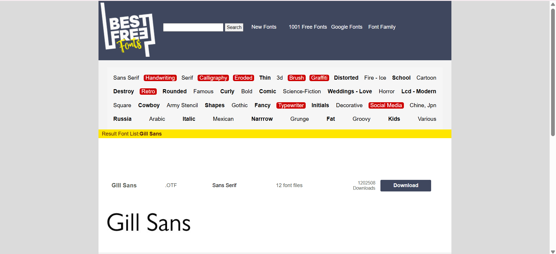 Free Best Fonts - nền tảng đáng tin cậy để tải xuống miễn phí phông chữ mang sans.