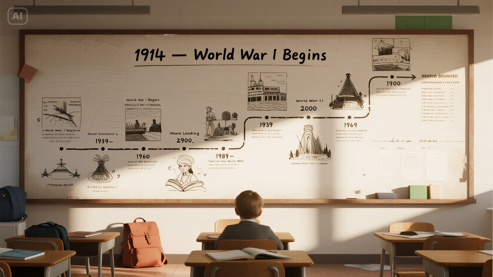 Tidslinjeaffisch för historia