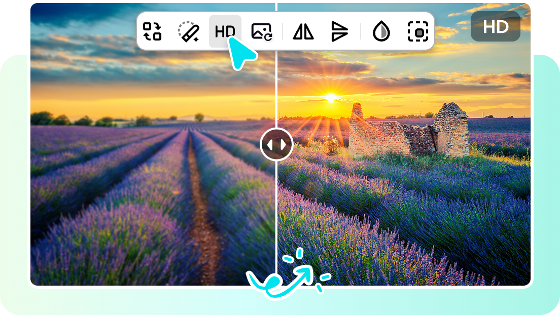 Alat peningkatan gambar di Pippit