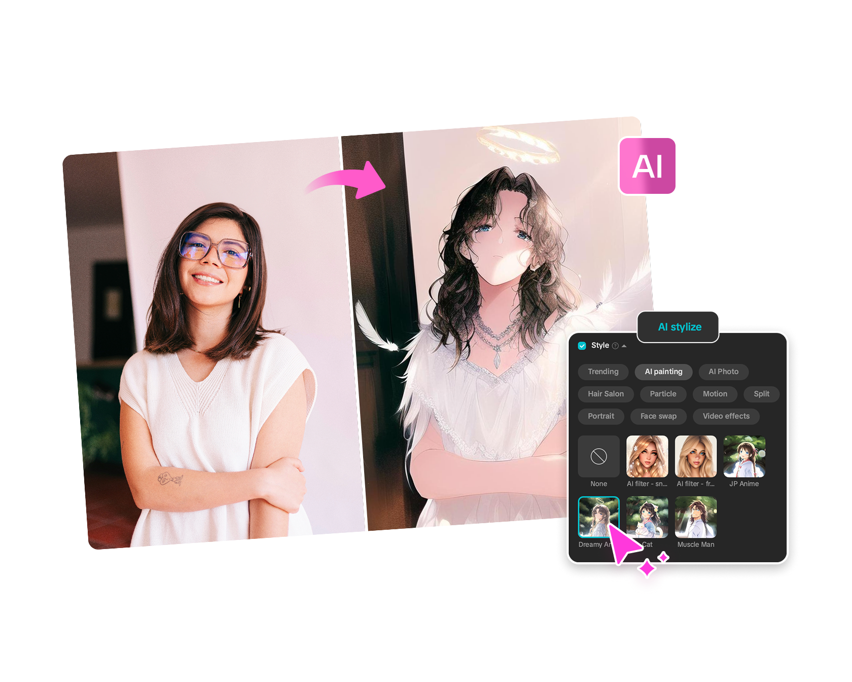 CapCut's AI image-to-image generator