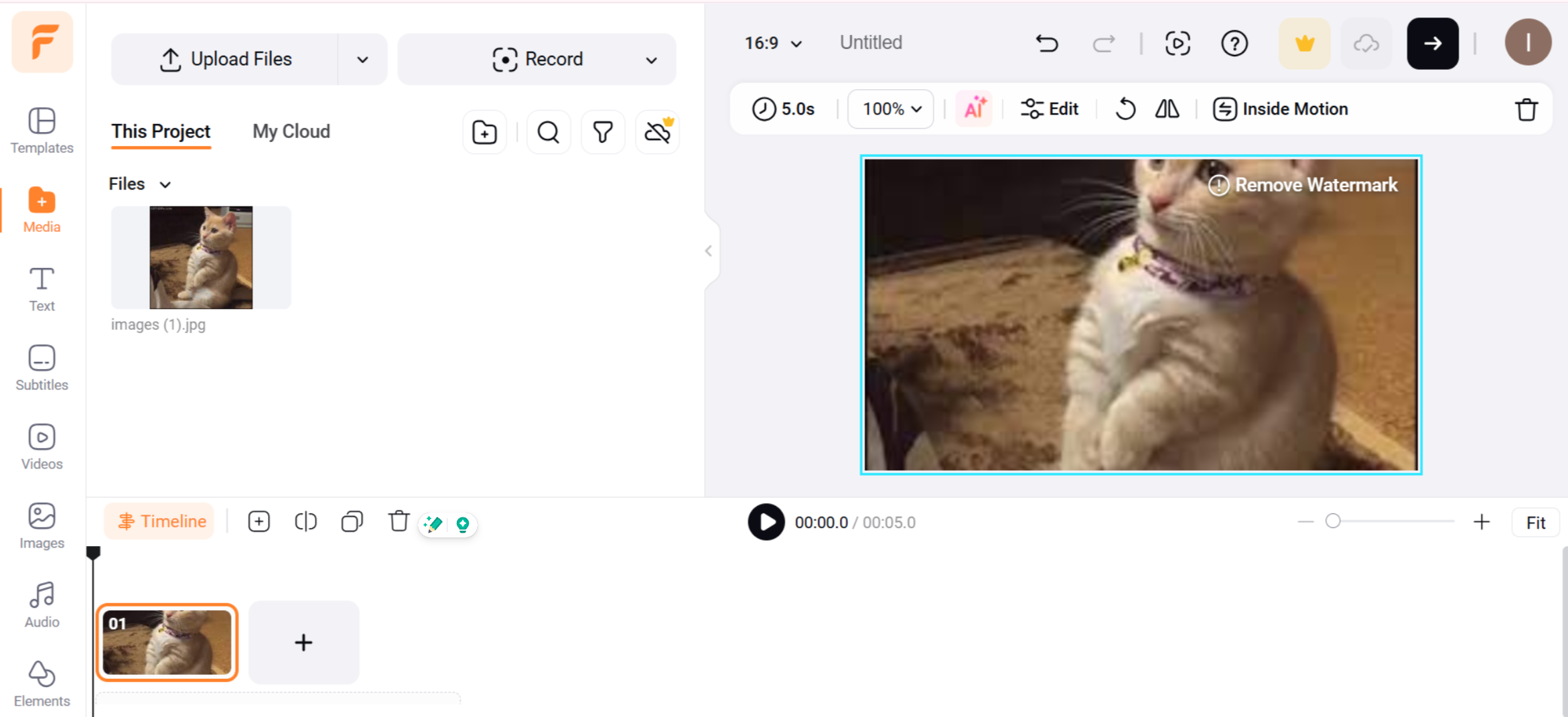 FlexClip - un poderoso creador de GIF en línea