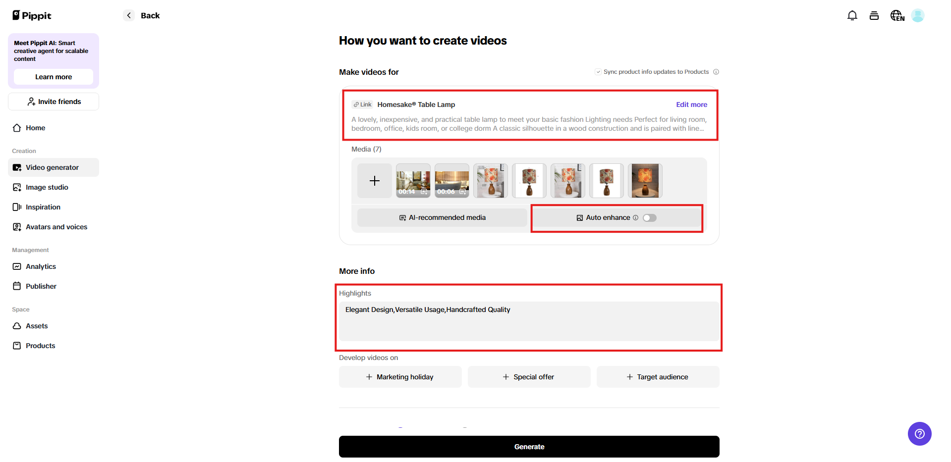Add product details