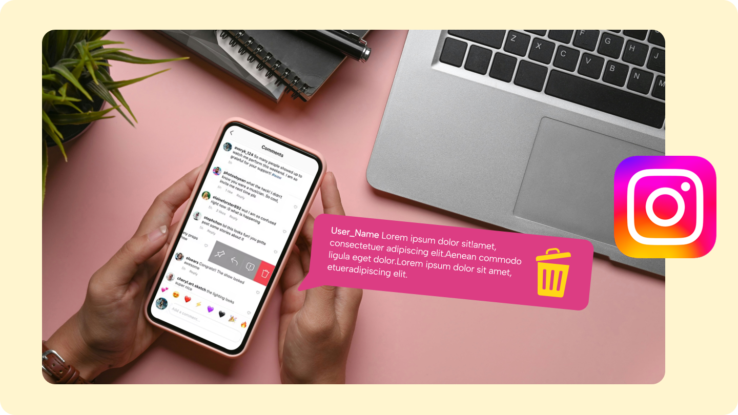 instagramからコメントを削除する方法
