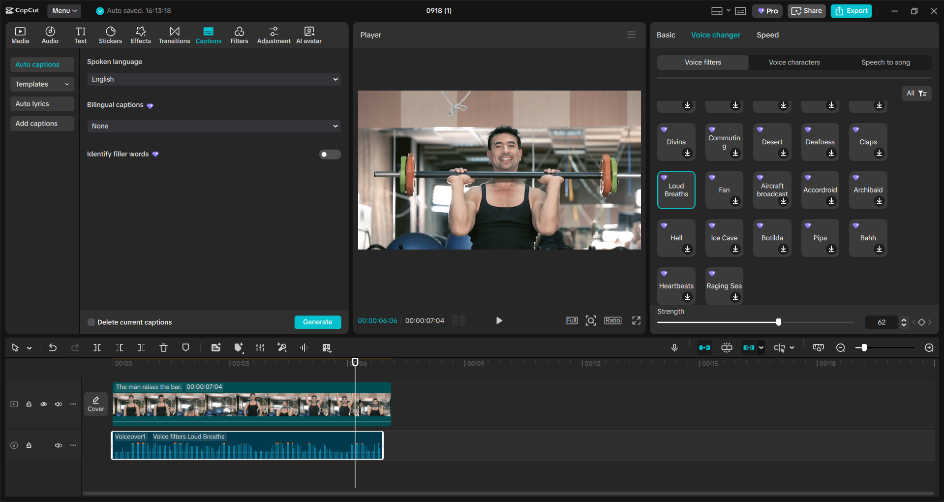 Interface de l' CapCut éditeur vidéo de bureau - l'un des meilleurs changeurs de voix pour les utilisateurs de PC