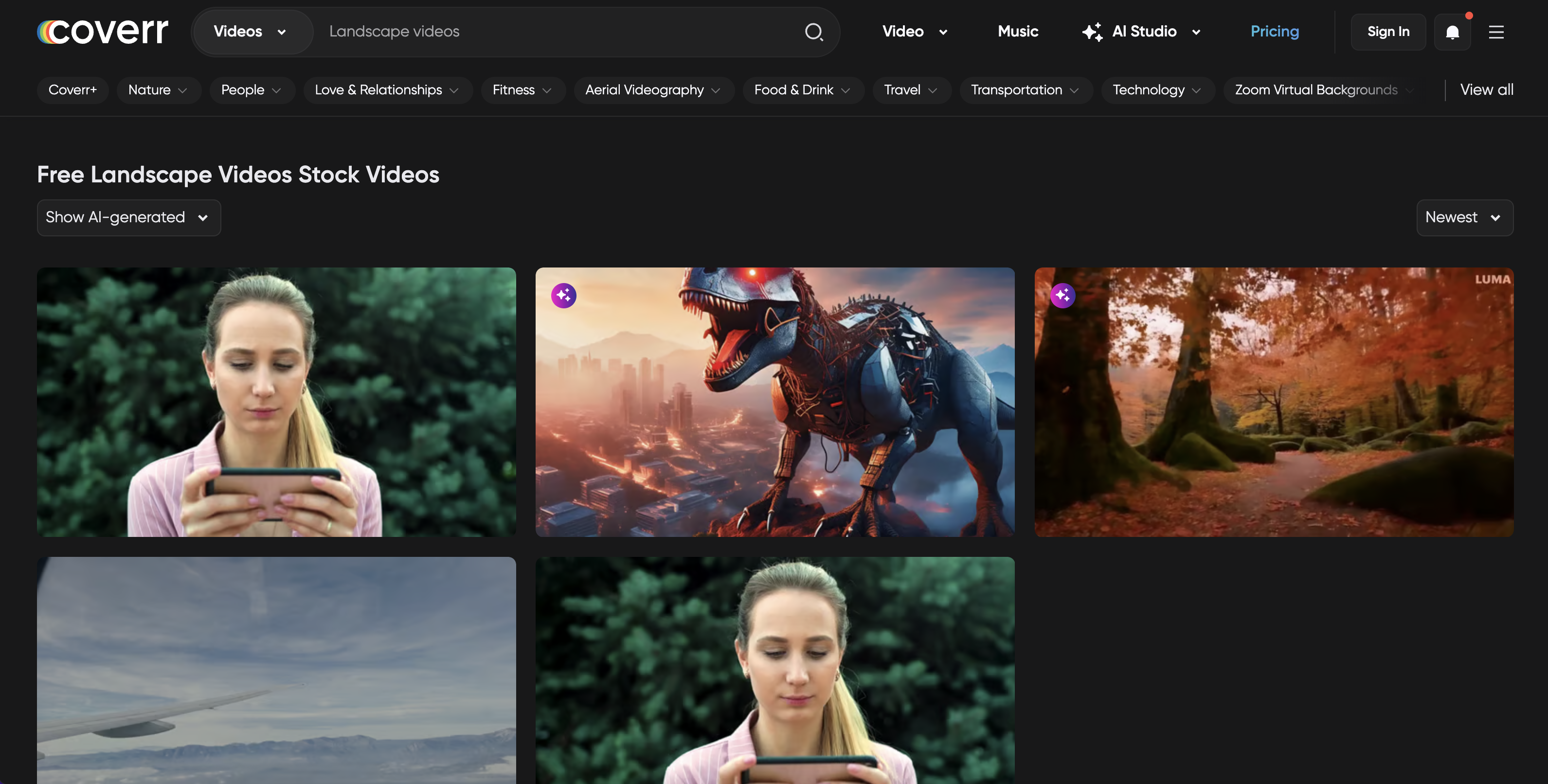 Videos de paisajes de Coverr