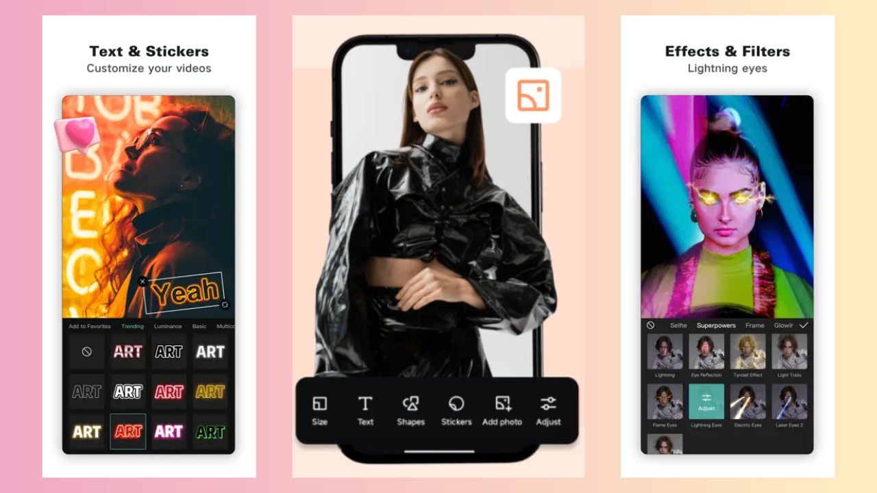 Interfaccia dell'app CapCut