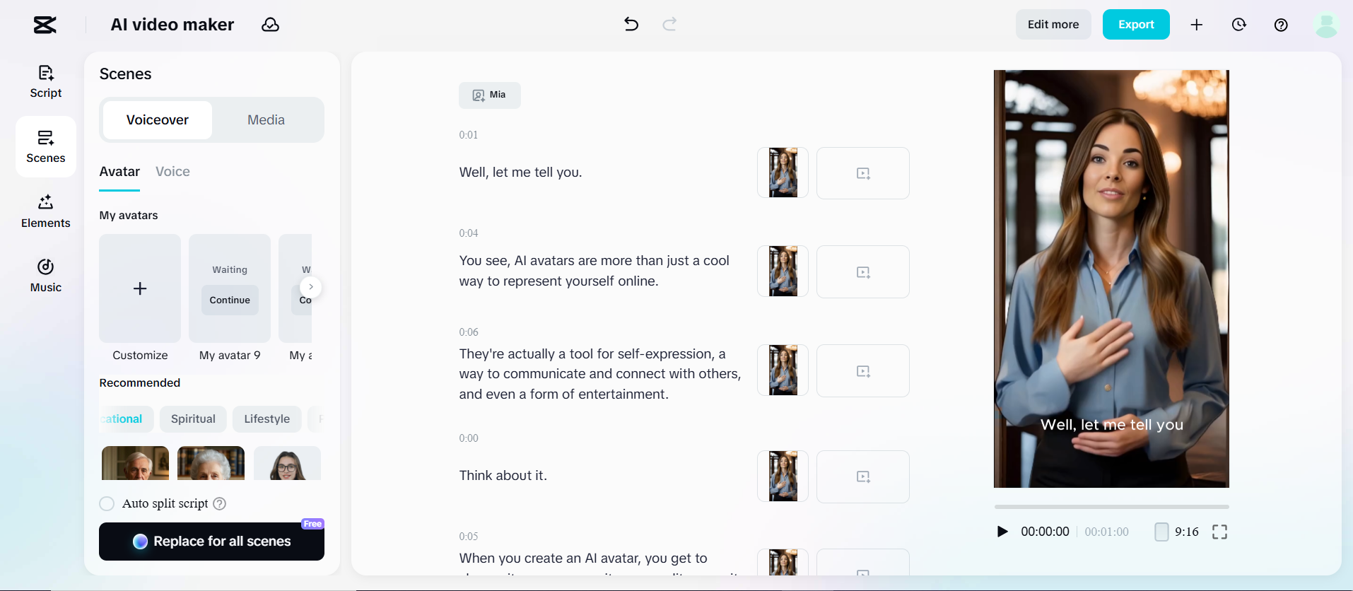 Interface of the CapCut Web - an alternative to Jogg AI