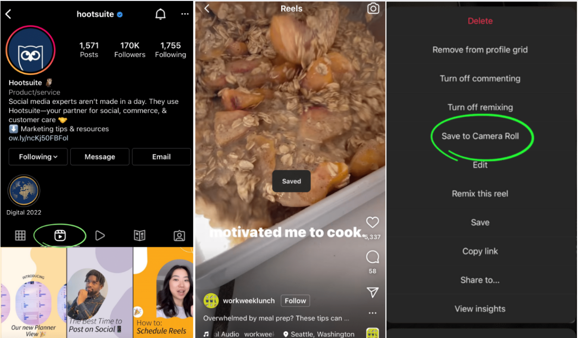 Zeigen, wie ich meine eigenen Rollen von Instagram herunterladen kann