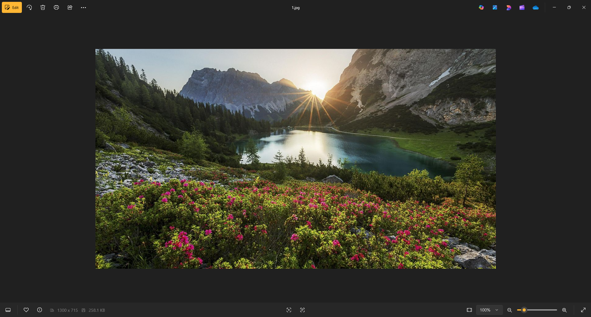 Ouverture de l'éditeur de photos Windows