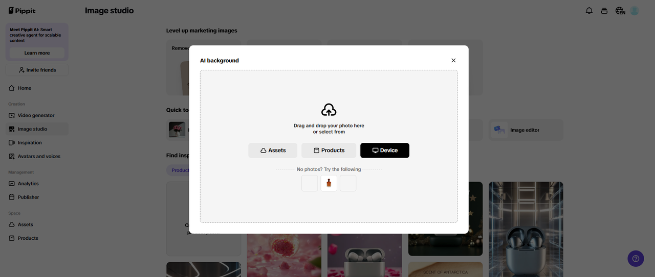 One-click background removal