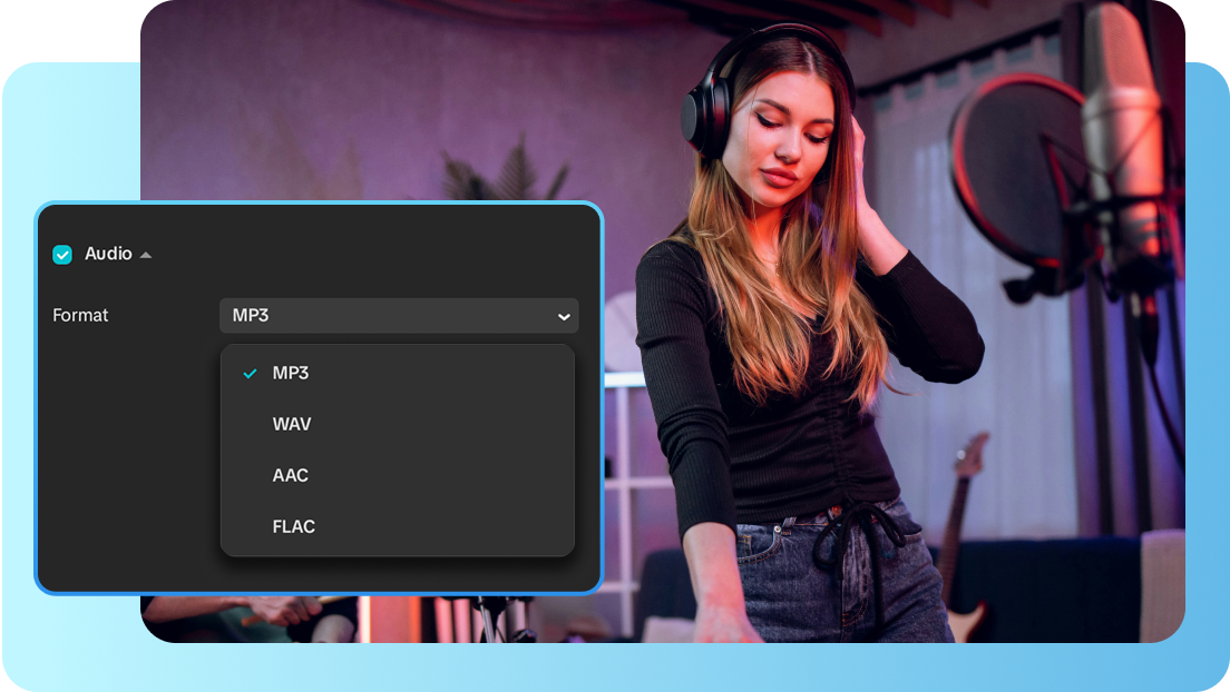 Download AI songs in diverse formats from CapCut