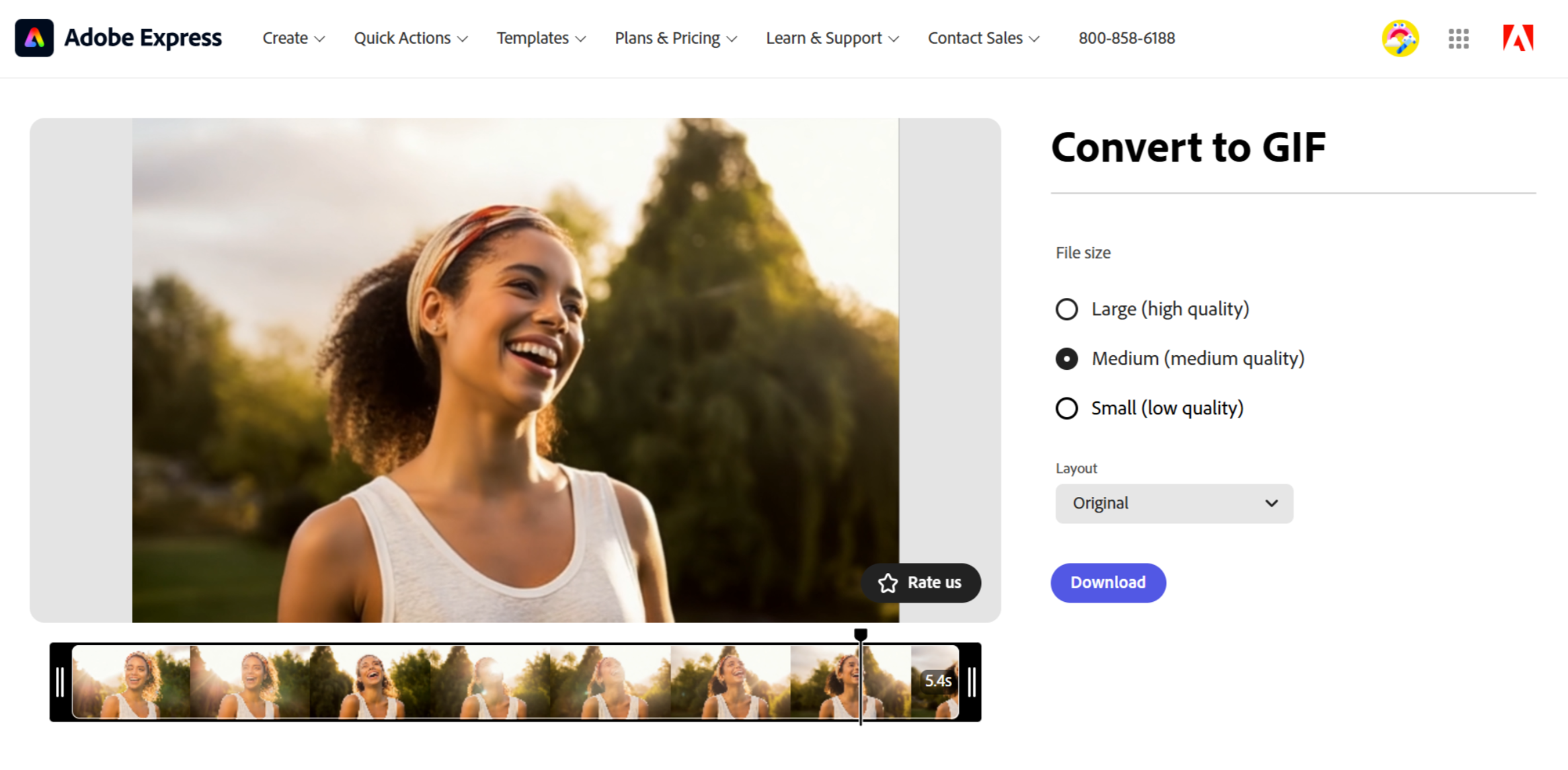Adobe - un creador de GIF en línea gratuito de nivel profesional con sin marca de agua
