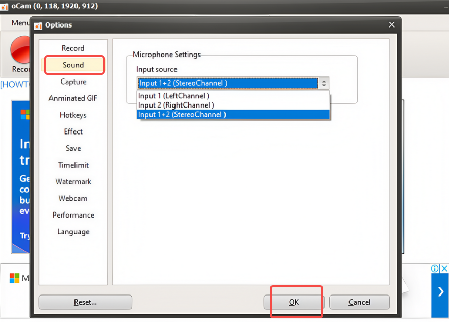 Configuring audio settings