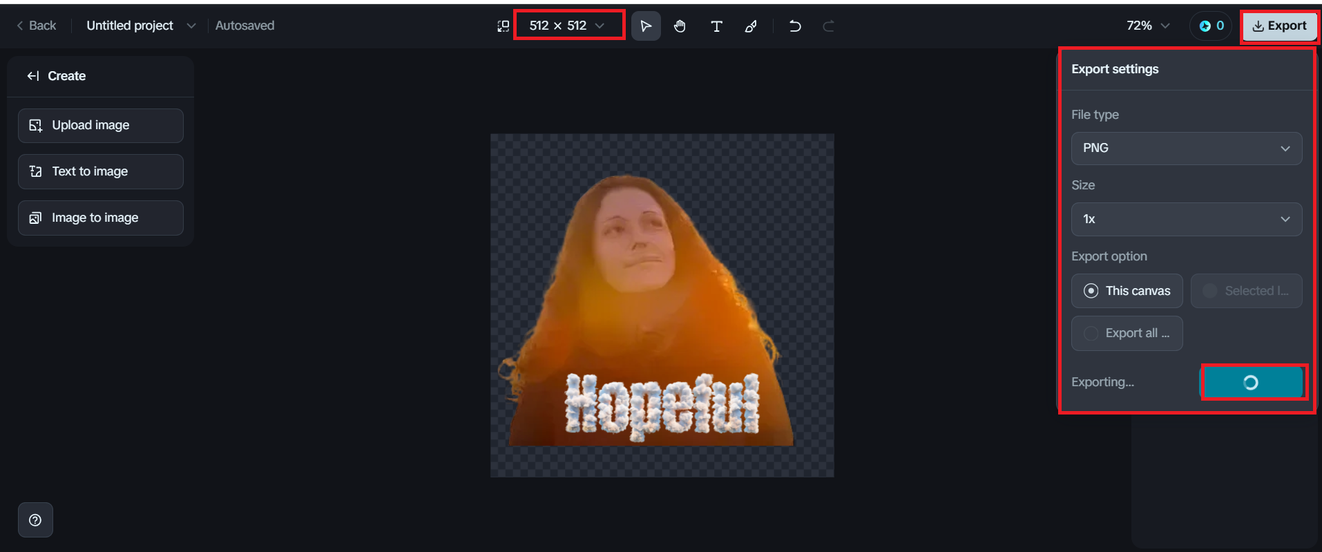 Optimize and Download your sticker