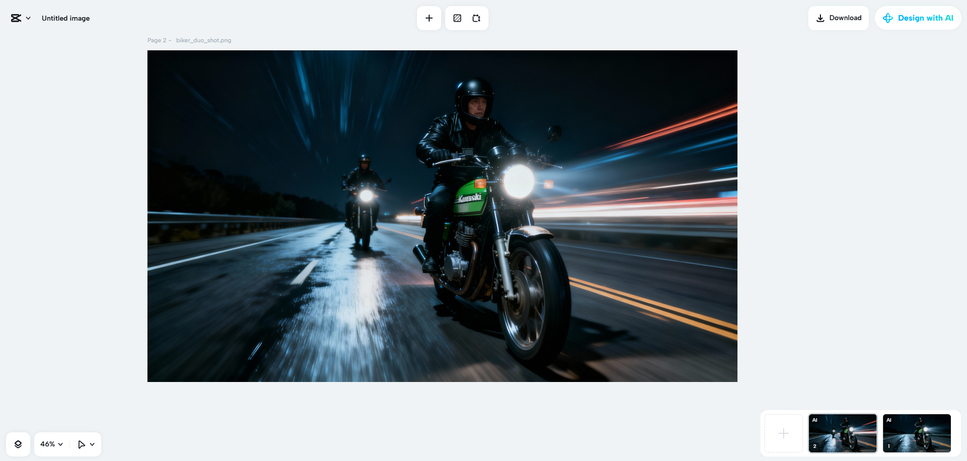 CapCut Web's AI design feature in action