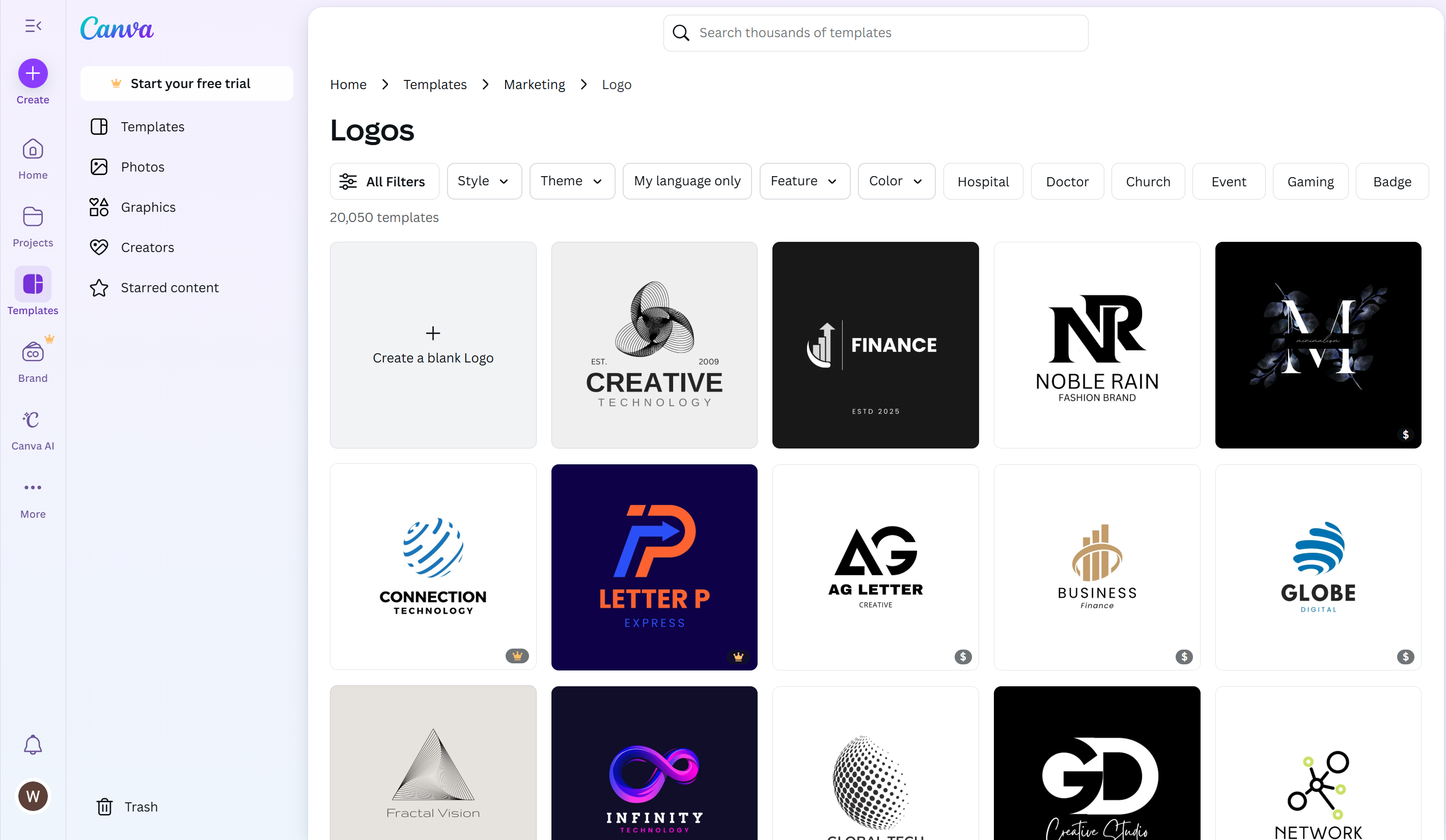 Canva logo templates