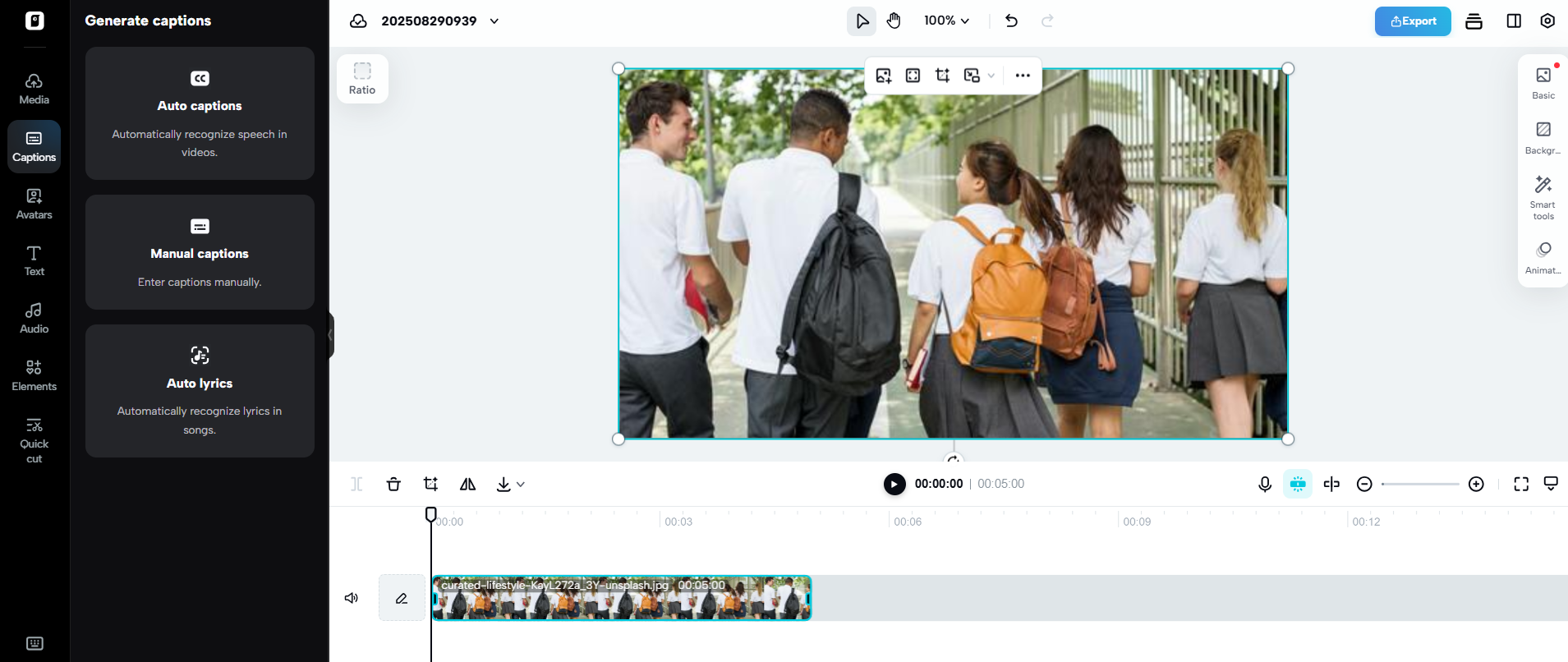 Auto caption