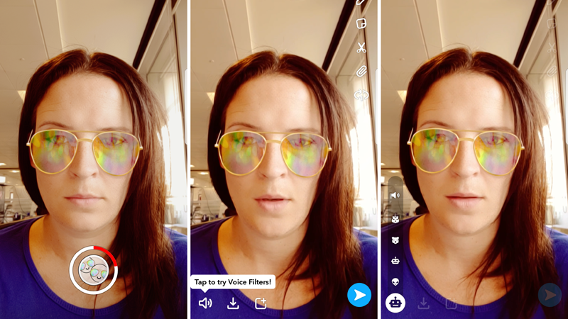 Snapchatter Voice Changer - opțiunea disponibilă pentru deghizarea vocală în Snapchat