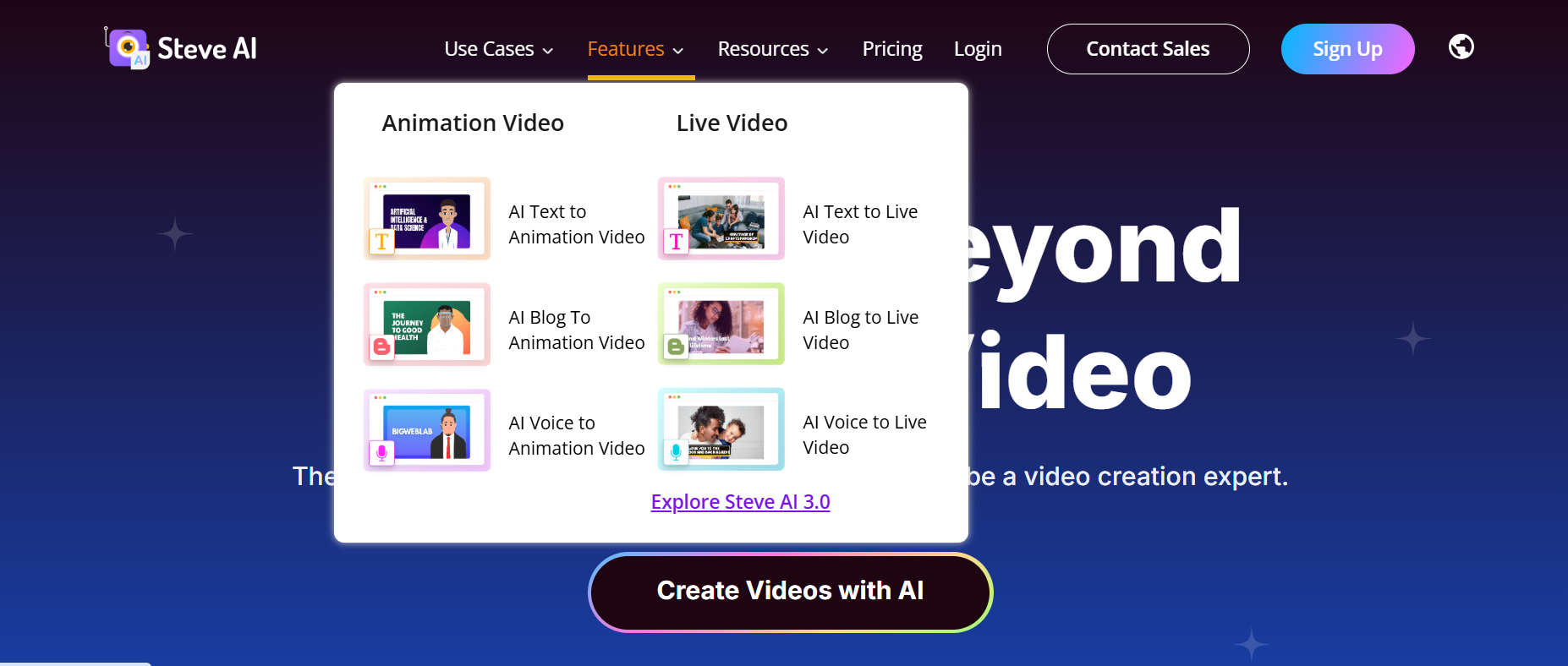 Steve AI's features