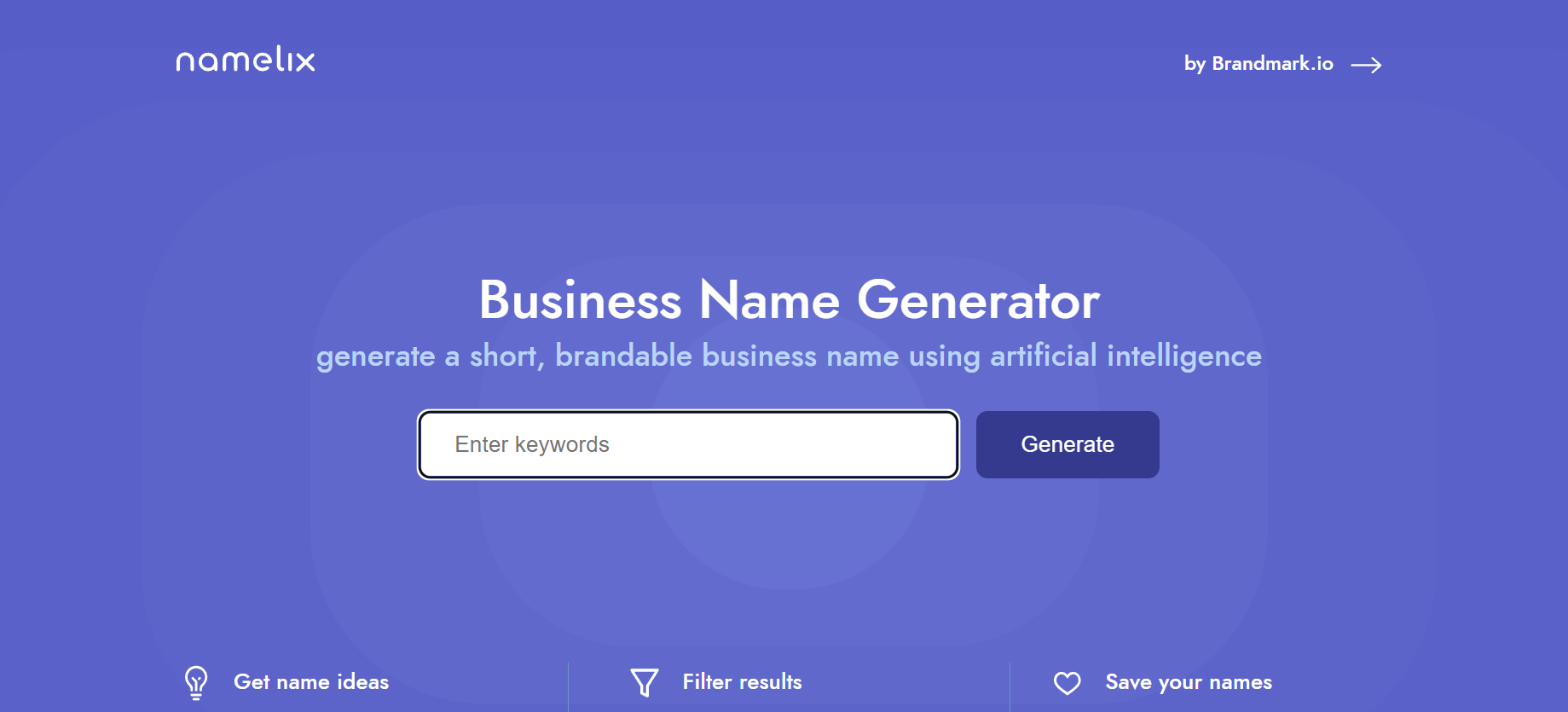 Namelix brand name generator