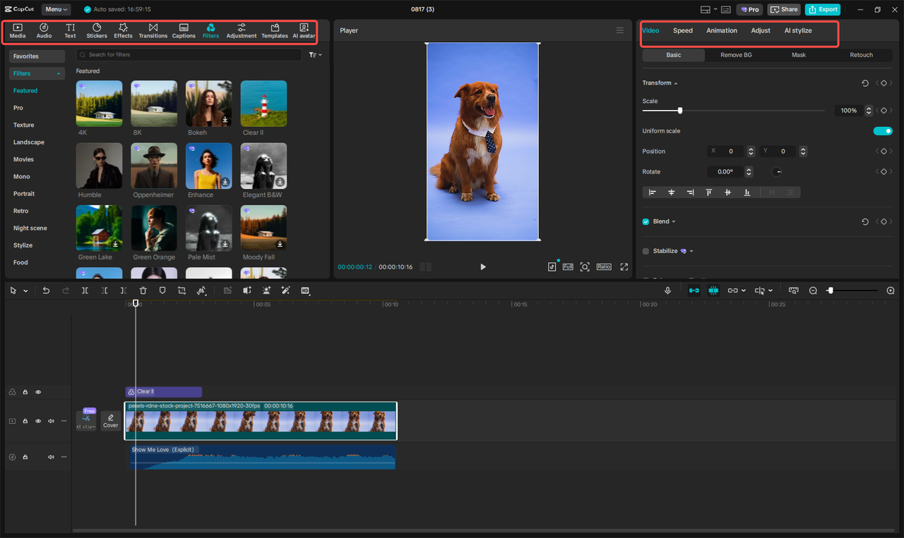 Edit and customize the video