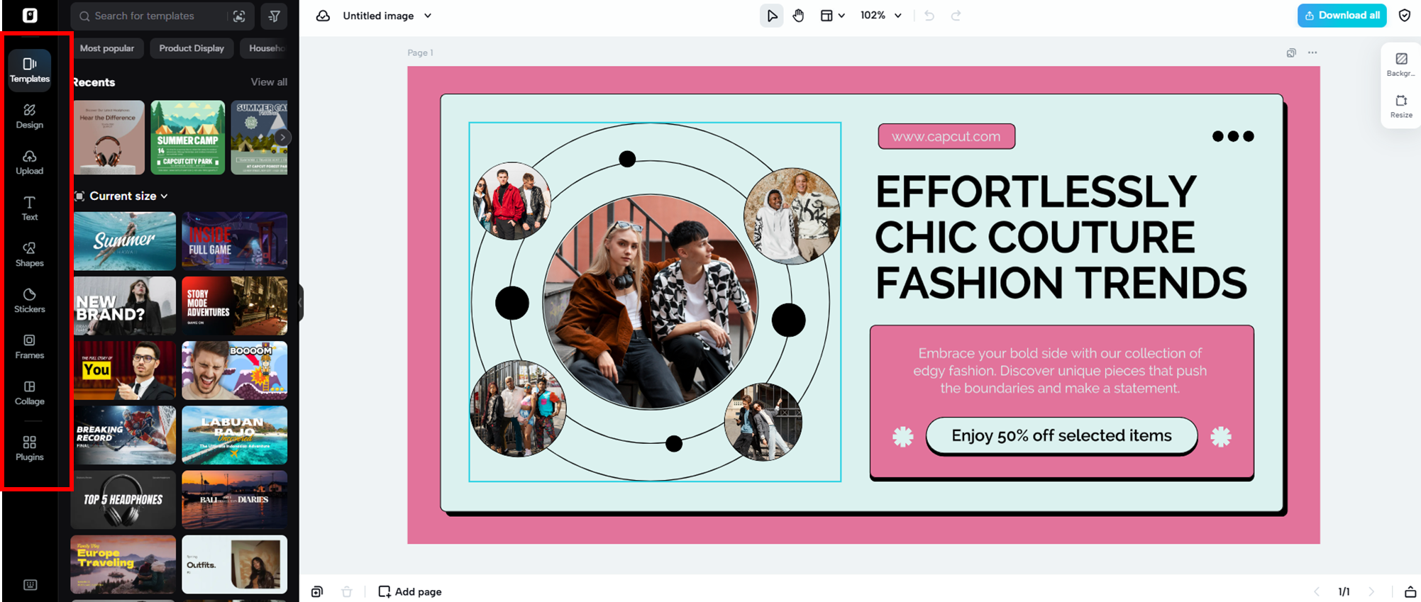 Choose a template and customize