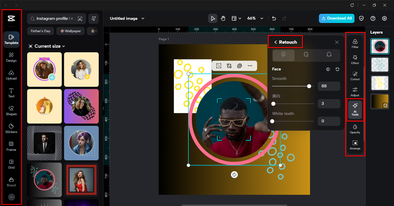 Pagpapahusay ng imahe sa CapCut desktop video editor