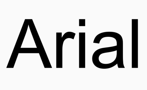 Arial font