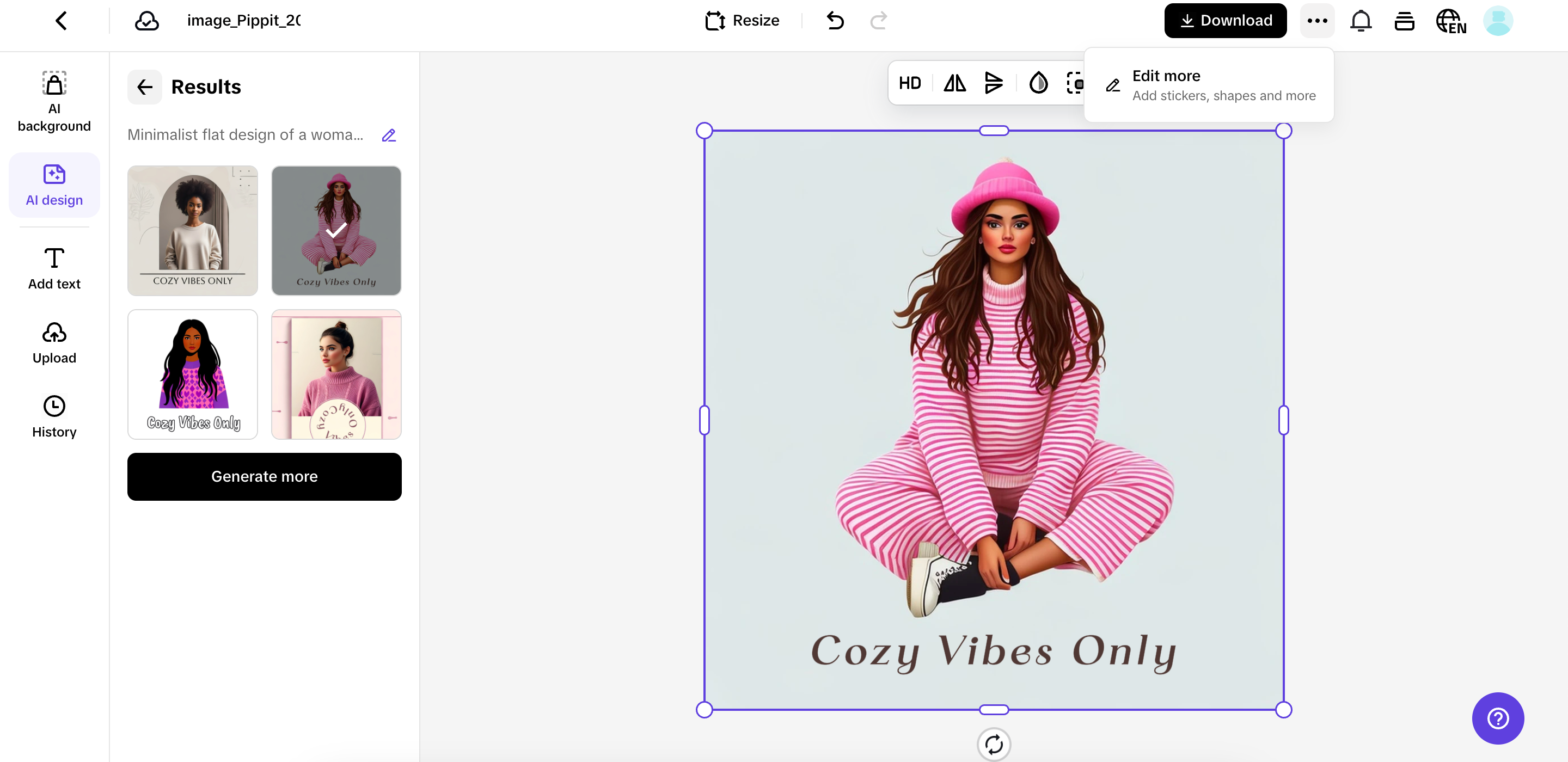 Экспортируйте и поделитесь вашим изображением
