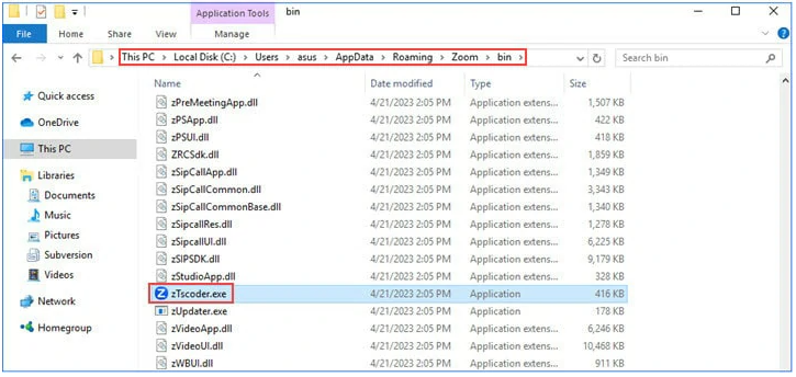 Ipinapakita kung paano i-convert ang isang Zoom file sa MP4 gamit ang zTscoder sa Windows