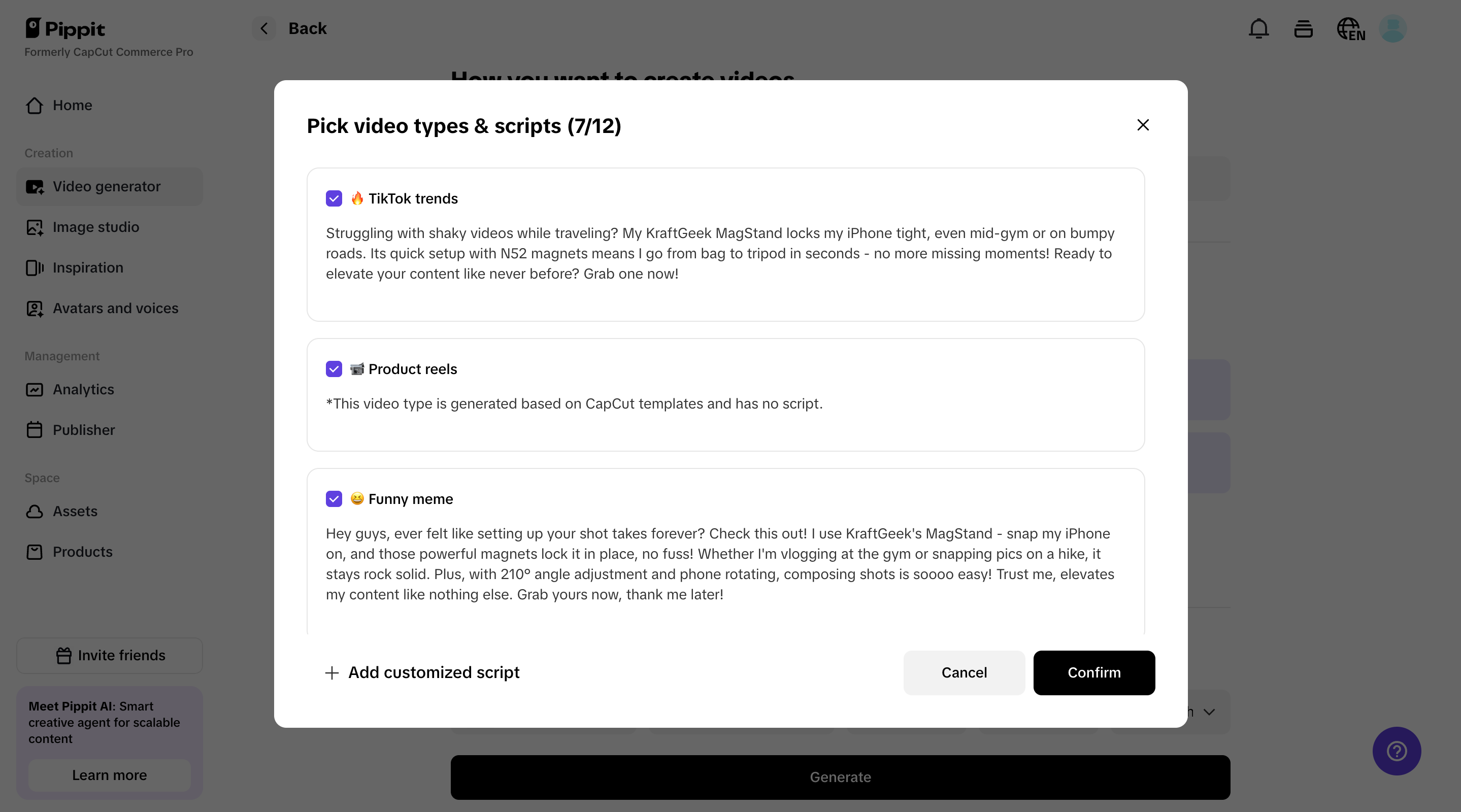 Add product description to your video