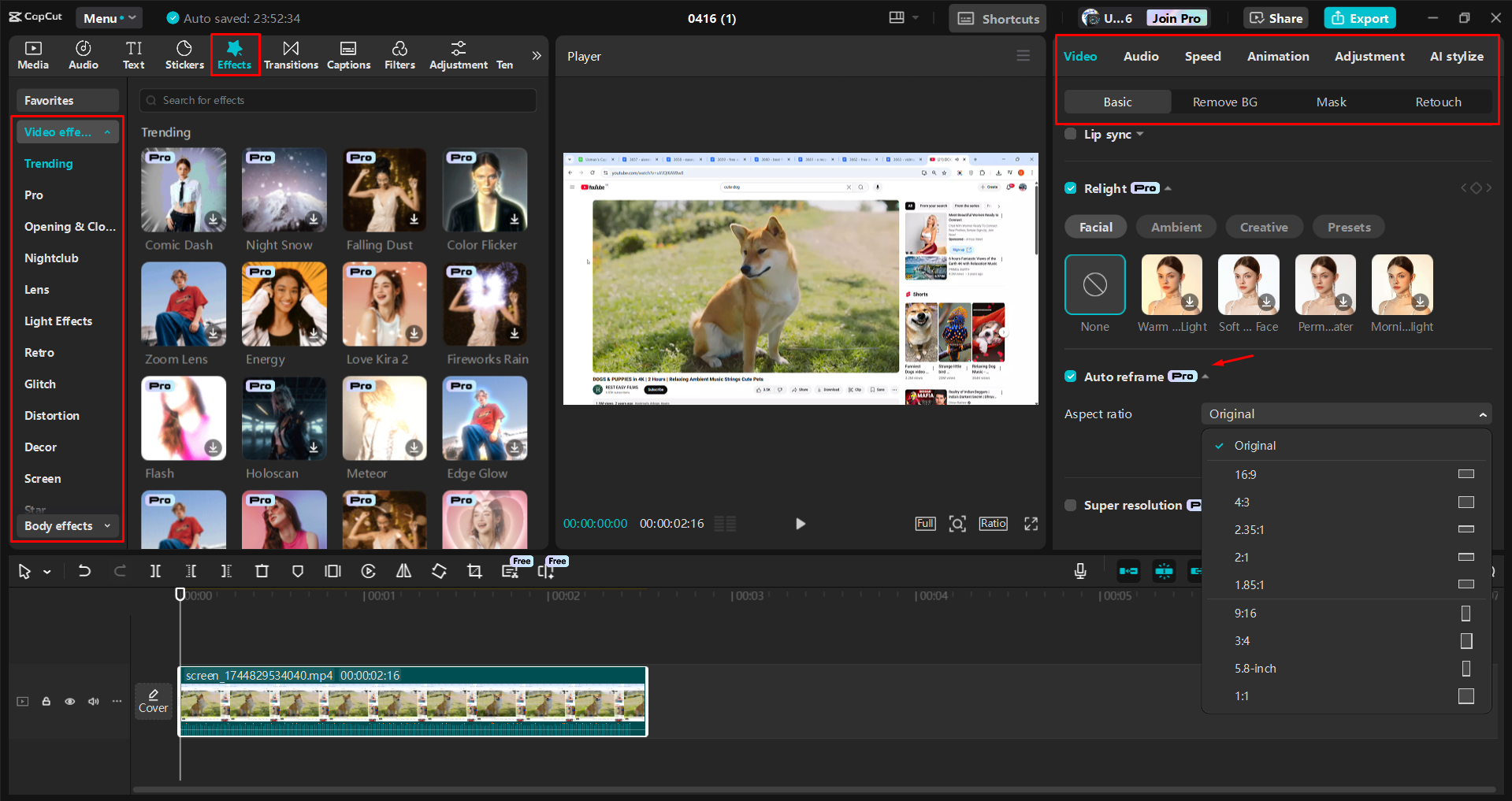Pagpapahusay ng screen recording sa CapCut desktop video editor