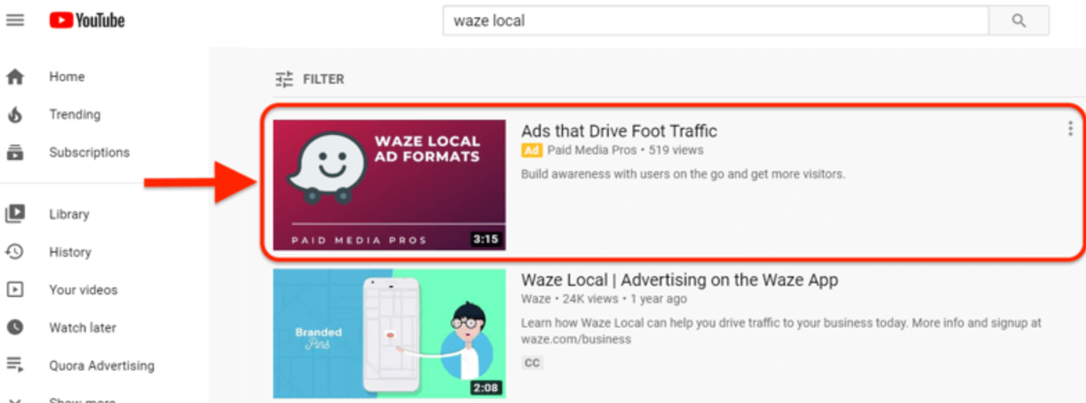 Formatos actuales de anuncios de YouTube: anuncios de descubrimiento TrueView