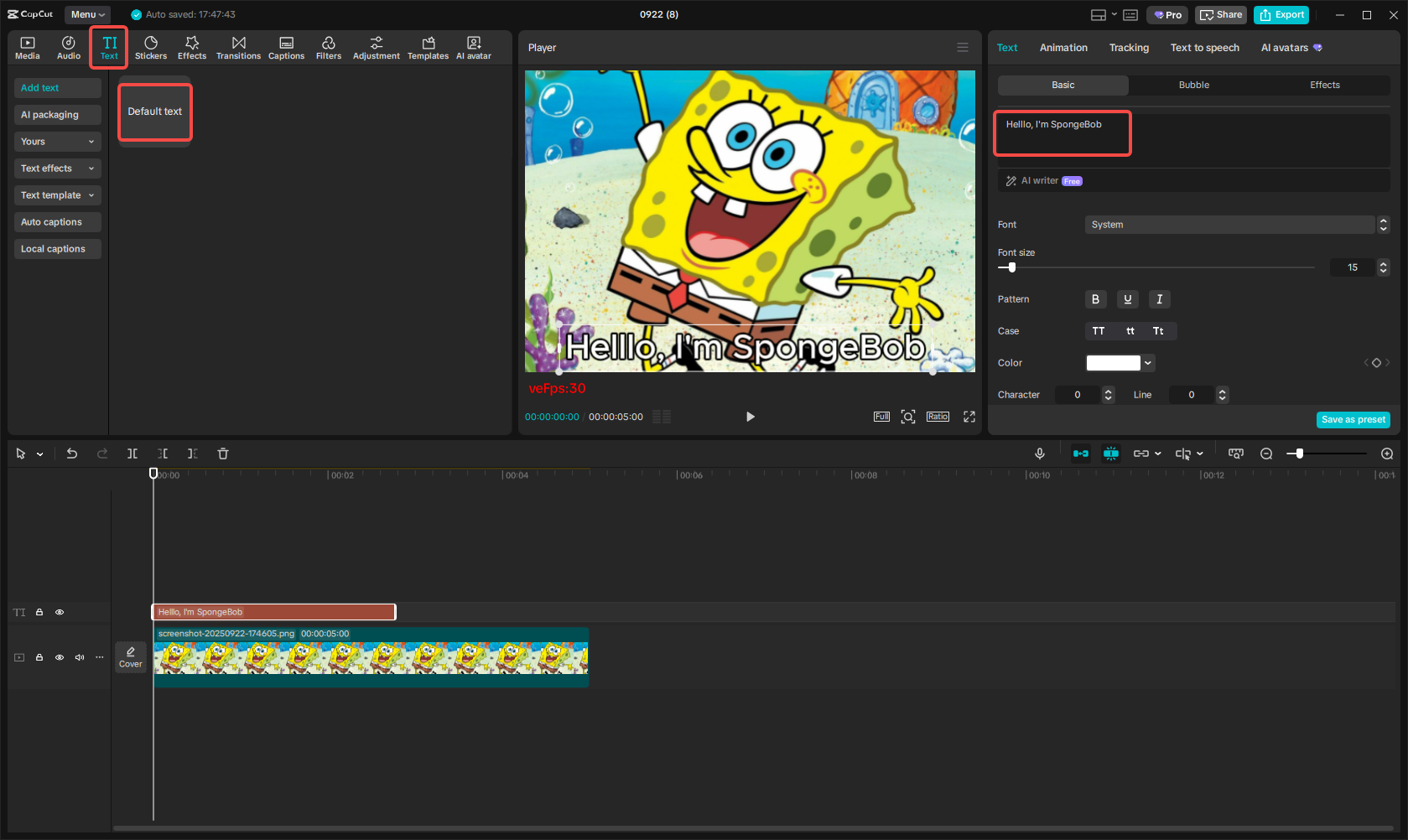 Importing your video into CapCut